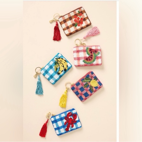 Anthropologie beaded coin purse-picnic edition - Picture 5 of 10